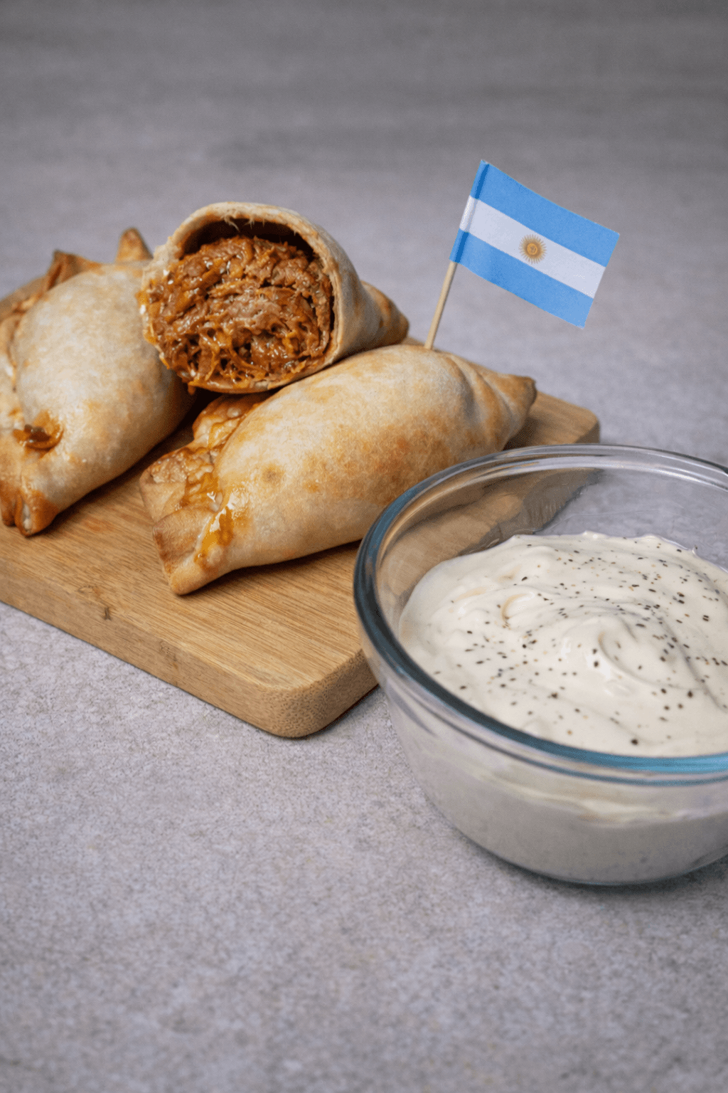 Empanadas served with dipping sauce
